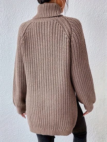 Lysette - Haut en tricot à raglan avec col montant