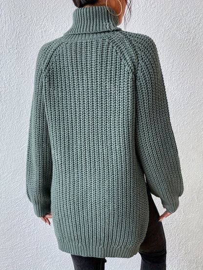 Lysette - Haut en tricot à raglan avec col montant