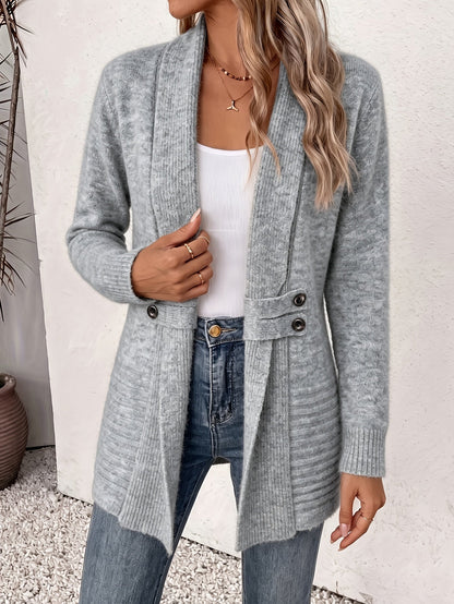Felecia - Cardigan ceinturé mi-long