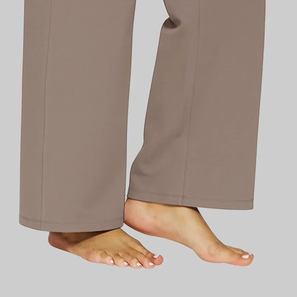 Klara - Pantalon extensible taille haute avec poches