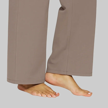 Klara - Pantalon extensible taille haute avec poches