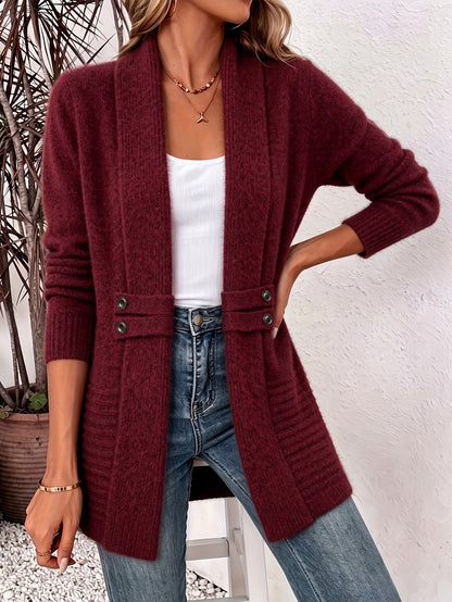 Felecia - Cardigan ceinturé mi-long