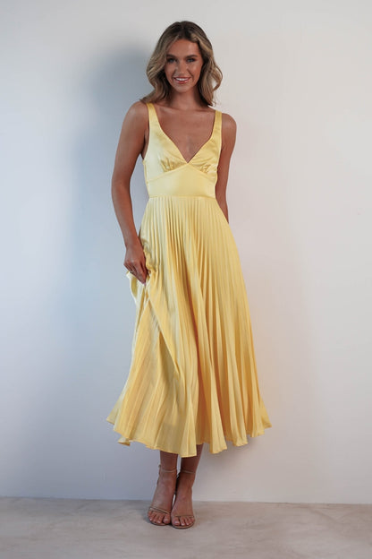 Veloria - Robe maxi plissée fluide