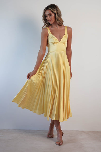 Veloria - Robe maxi plissée fluide