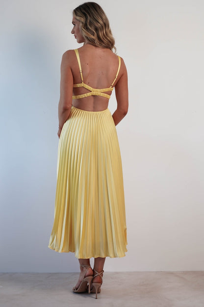 Veloria - Robe maxi plissée fluide