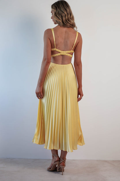 Veloria - Robe maxi plissée fluide