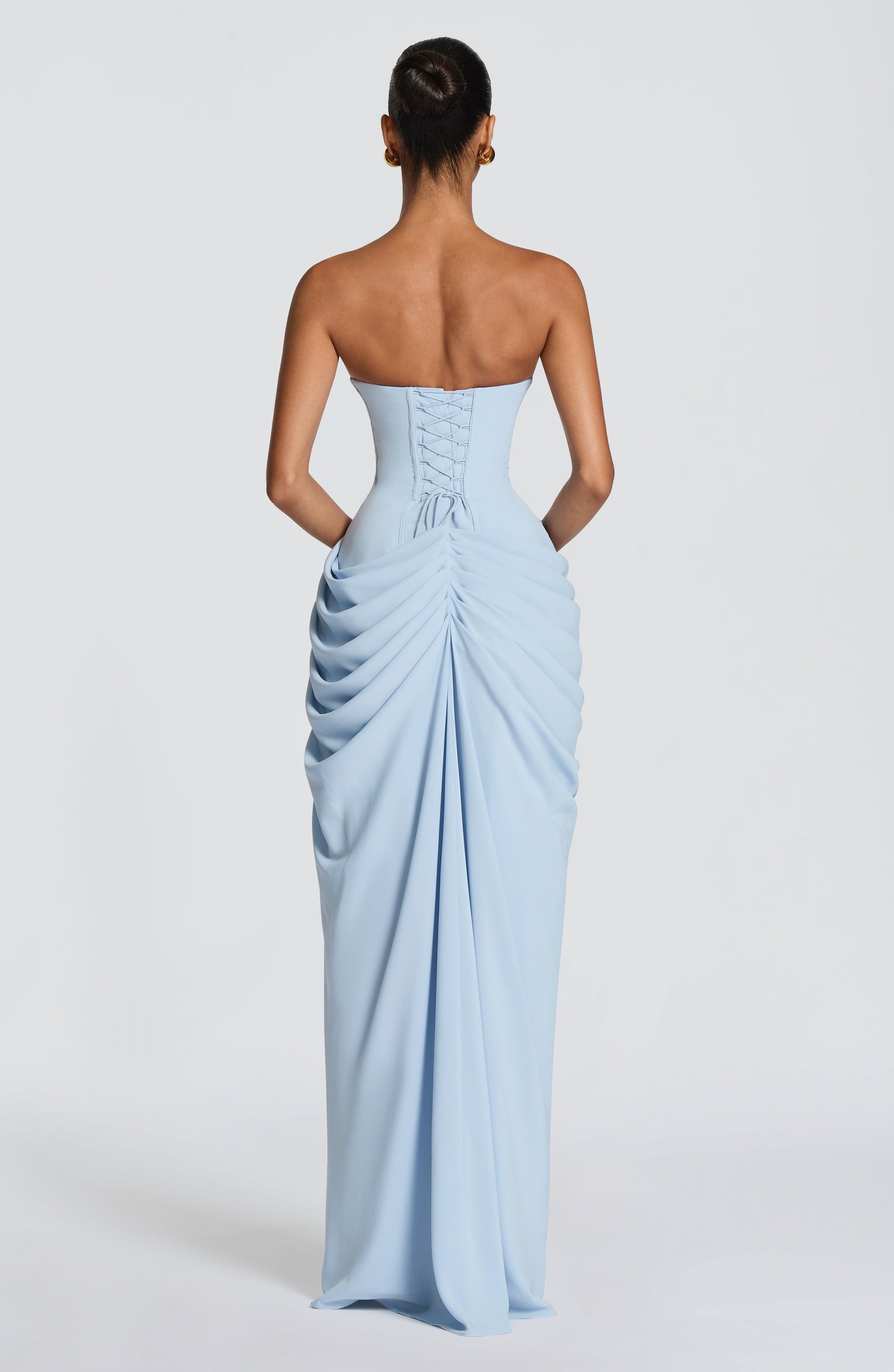 Hannah - Robe maxi drapée avec fente haute