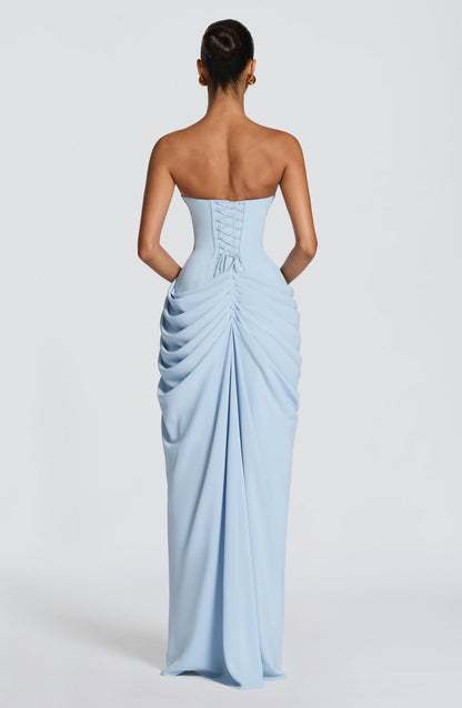 Hannah - Robe maxi drapée avec fente haute