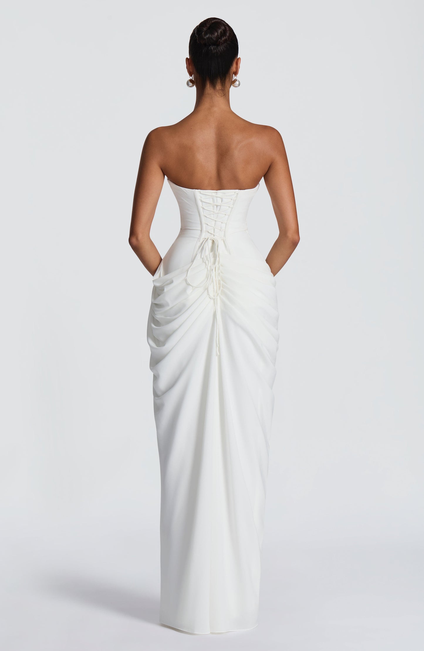Hannah - Robe maxi drapée avec fente haute