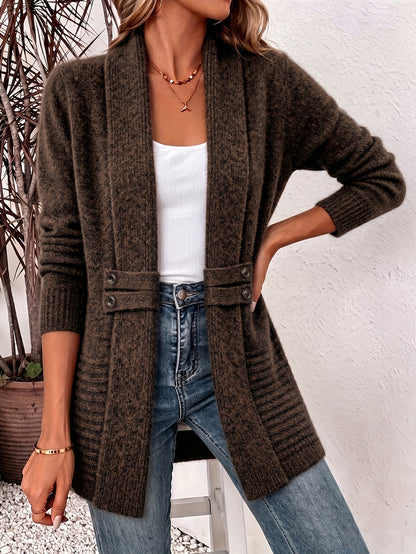 Felecia - Cardigan ceinturé mi-long