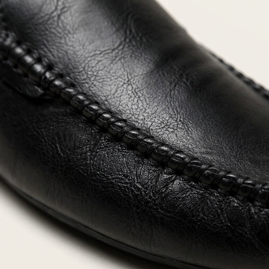 Randy - Mules en cuir avec couture mocassins
