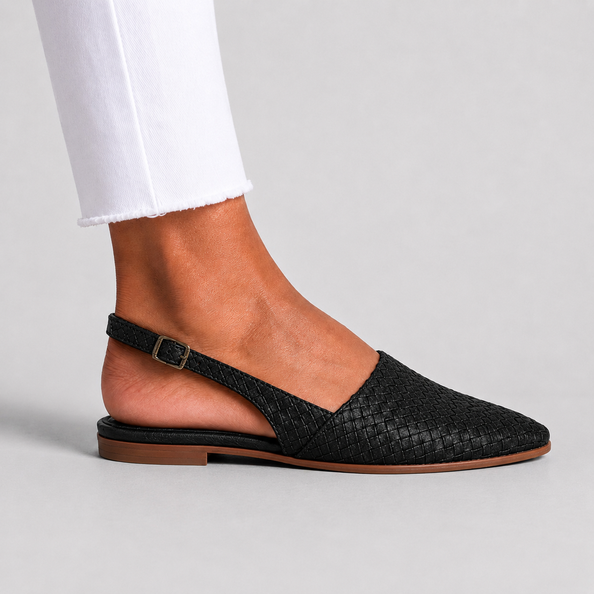 Simone - Mocassins à talon tressés