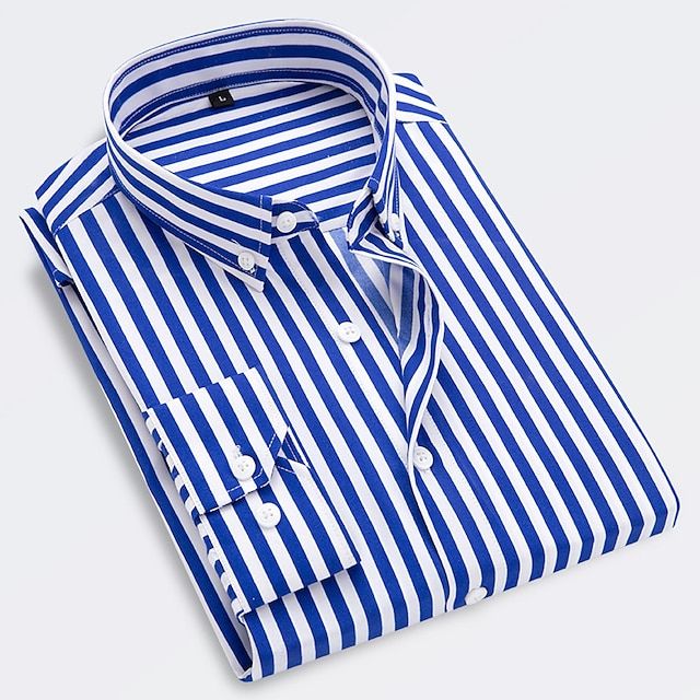 Ervino - Chemise slim-fit en coton à rayures