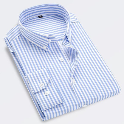 Ervino - Chemise slim-fit en coton à rayures