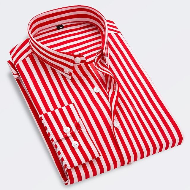 Ervino - Chemise slim-fit en coton à rayures