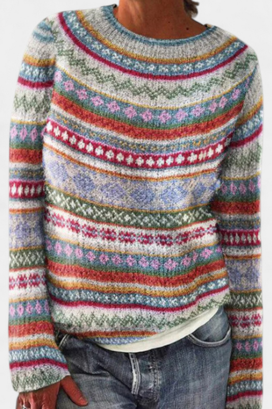Ivalo - Pull en tricot norvégien à coupe décontractée