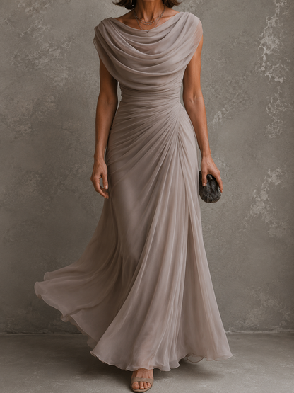 Jilliann - Robe maxi drapée sans manches