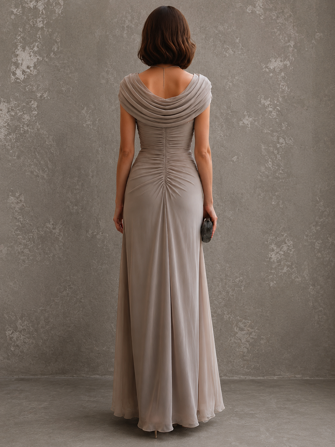 Jilliann - Robe maxi drapée sans manches