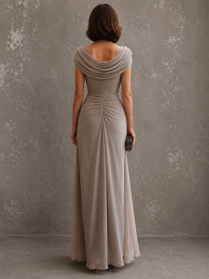 Jilliann - Robe maxi drapée sans manches