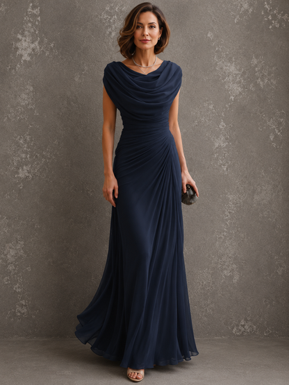 Jilliann - Robe maxi drapée sans manches