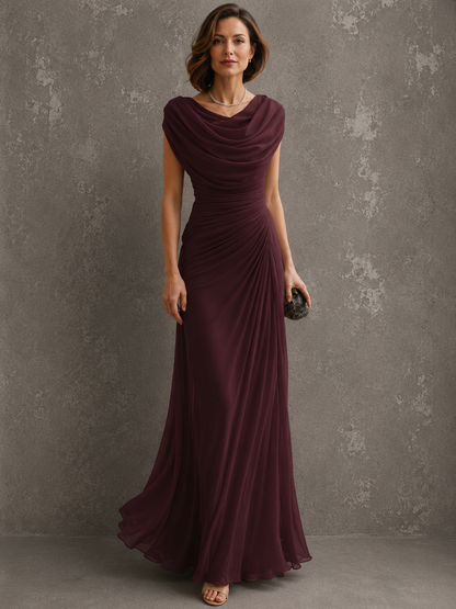 Jilliann - Robe maxi drapée sans manches