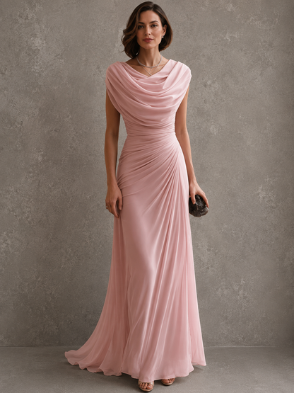 Jilliann - Robe maxi drapée sans manches