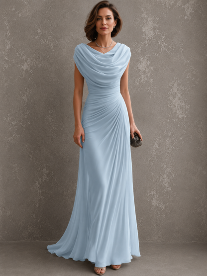 Jilliann - Robe maxi drapée sans manches