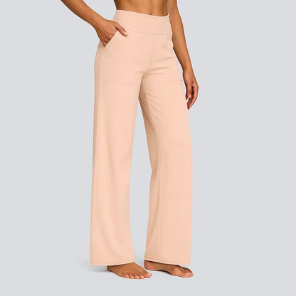Klara - Pantalon extensible taille haute avec poches