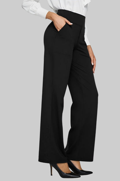Klara - Pantalon extensible taille haute avec poches