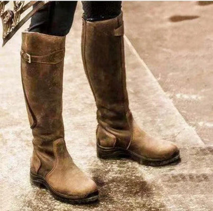 Lavinia - Bottes d'équitation en cuir vegan imperméables