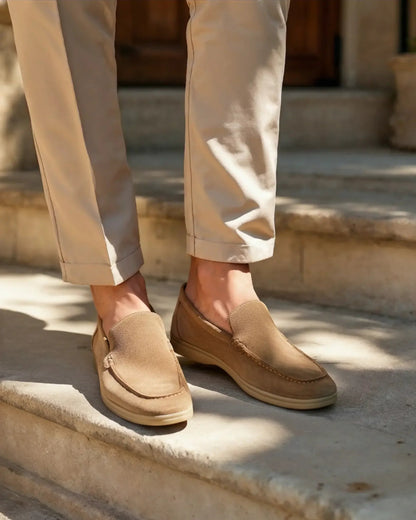 Ardenor - Mocassins en daim avec coutures matelassées