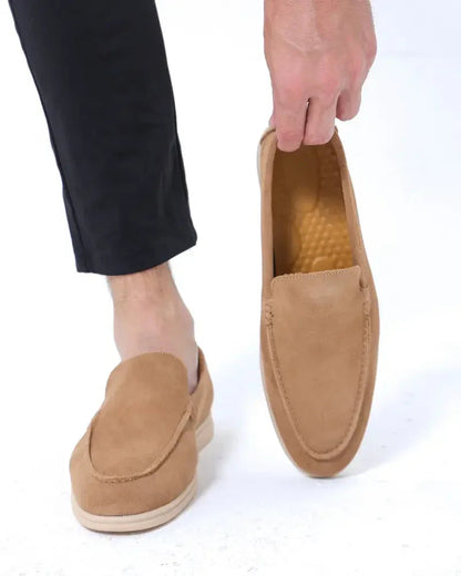 Ardenor - Mocassins en daim avec coutures matelassées