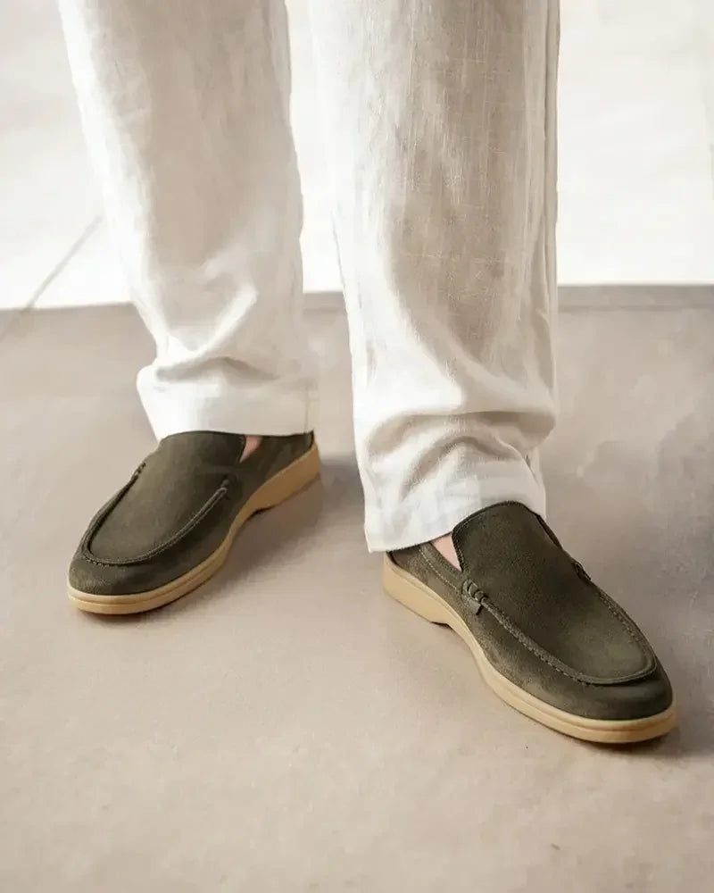 Ardenor - Mocassins en daim avec coutures matelassées