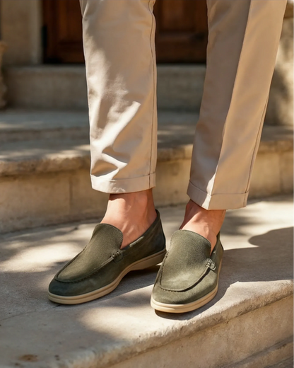 Ardenor - Mocassins en daim avec coutures matelassées