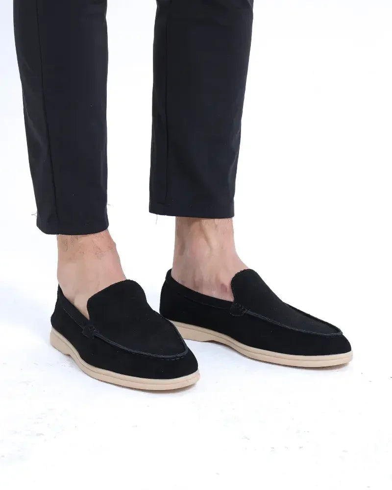 Ardenor - Mocassins en daim avec coutures matelassées