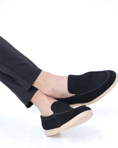 Ardenor - Mocassins en daim avec coutures matelassées