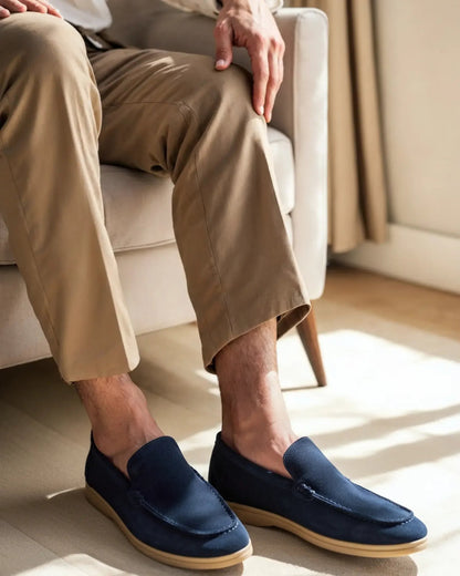 Ardenor - Mocassins en daim avec coutures matelassées