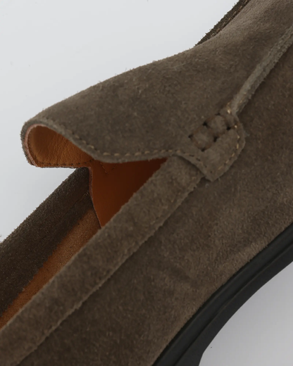 Greg - Mocassins en daim avec semelle noire