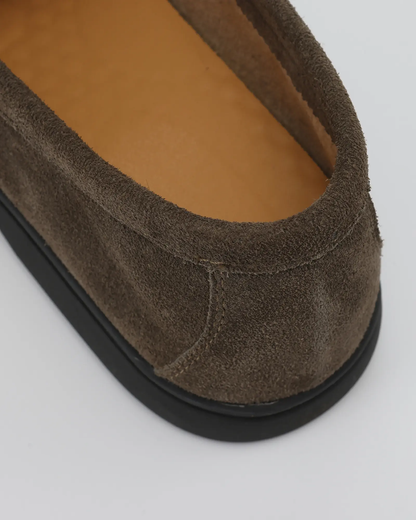 Greg - Mocassins en daim avec semelle noire