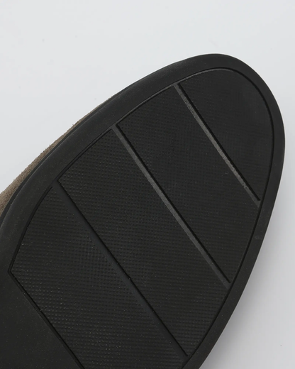 Greg - Mocassins en daim avec semelle noire