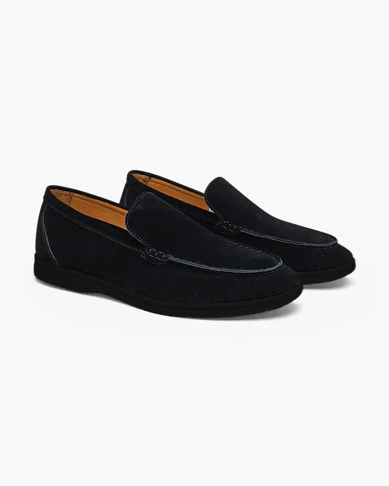 Greg - Mocassins en daim avec semelle noire