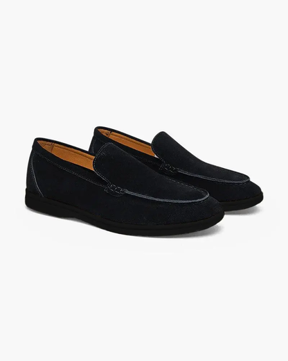 Greg - Mocassins en daim avec semelle noire