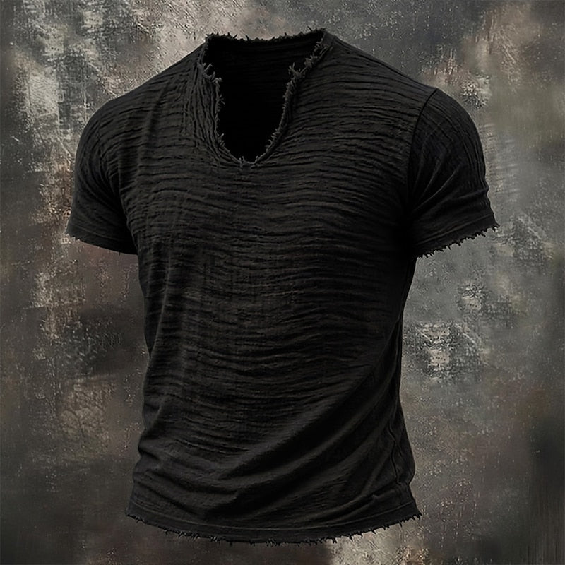 Renzo - T-shirt Vintage à Col V