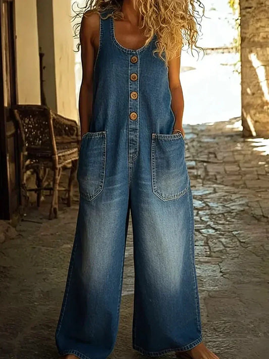 Talena - Salopette décontractée avec lavage vintage