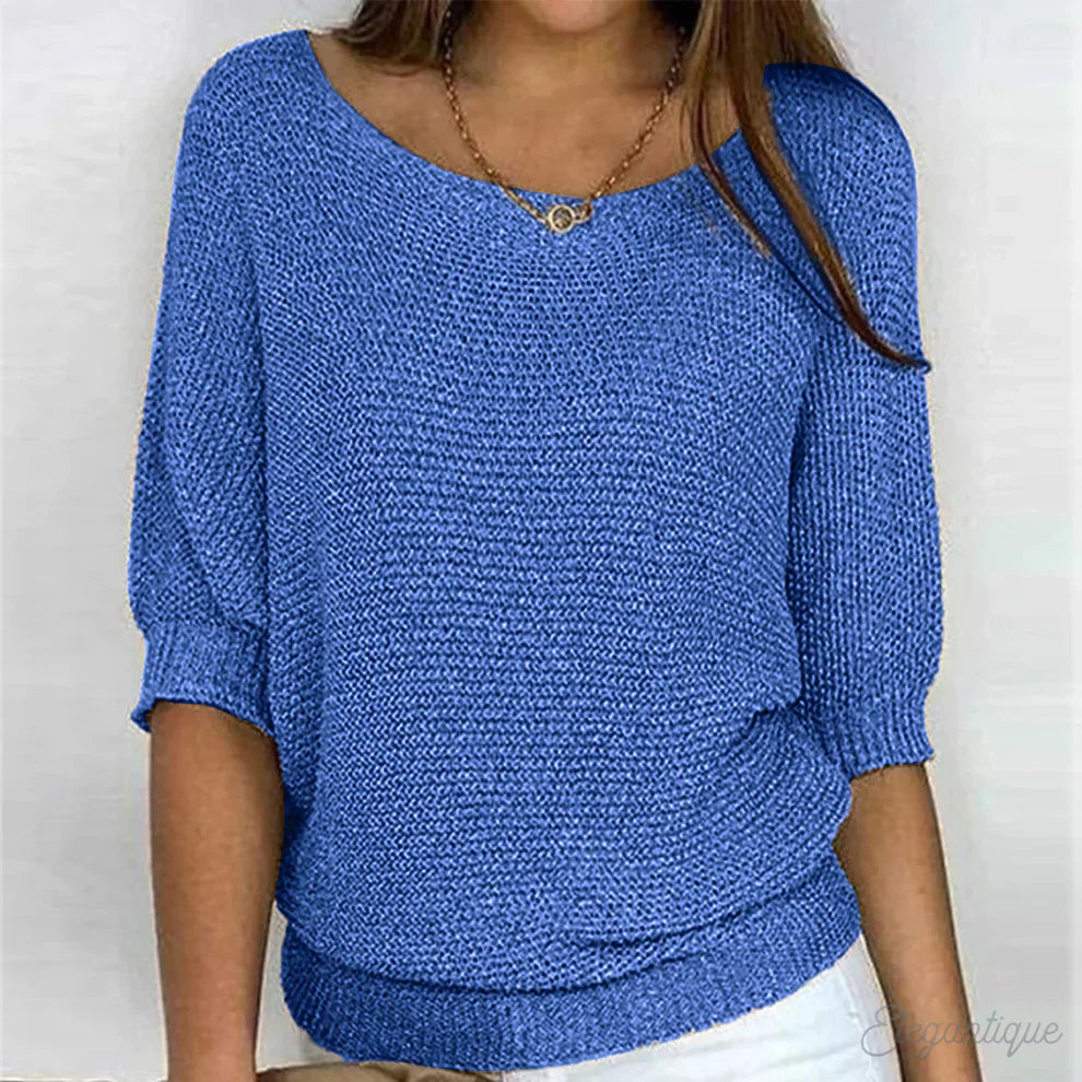 Liviana - Pull en tricot léger à torsades