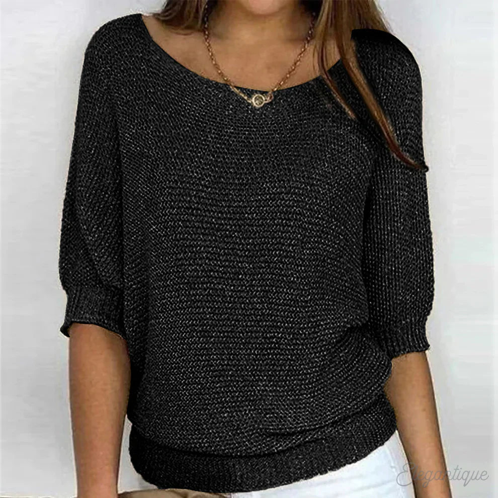 Liviana - Pull en tricot léger à torsades