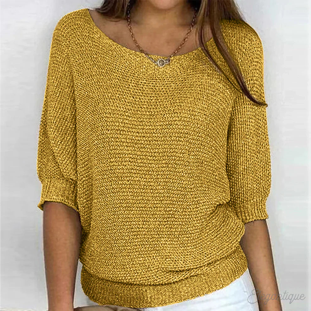 Liviana - Pull en tricot léger à torsades