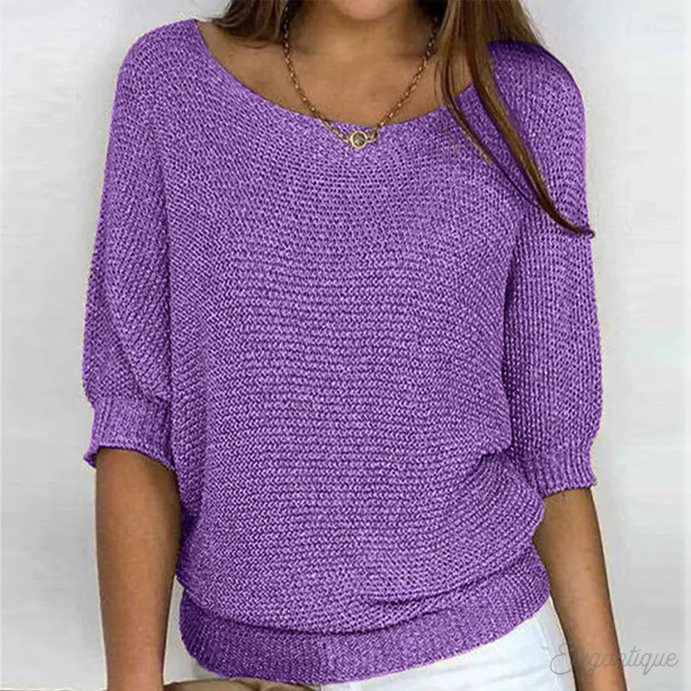 Liviana - Pull en tricot léger à torsades