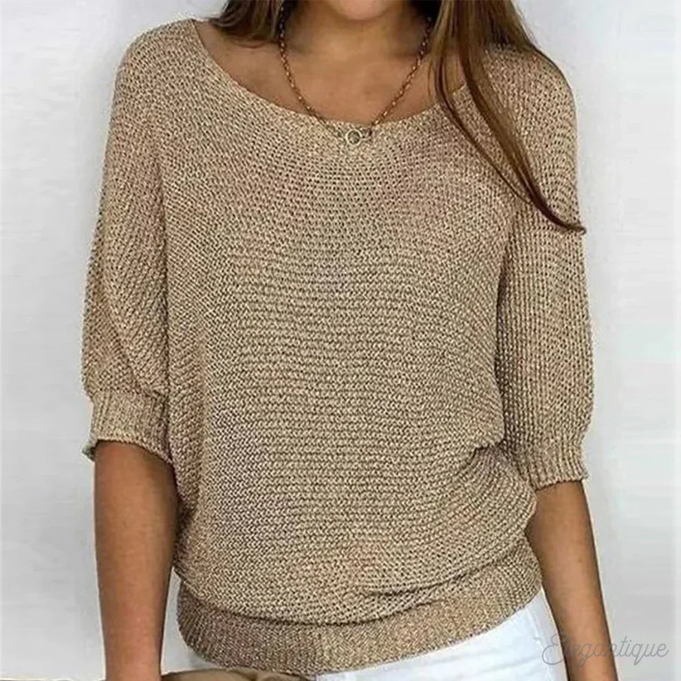 Liviana - Pull en tricot léger à torsades